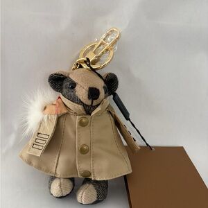 Burberry Tan and Black Bear Keychain